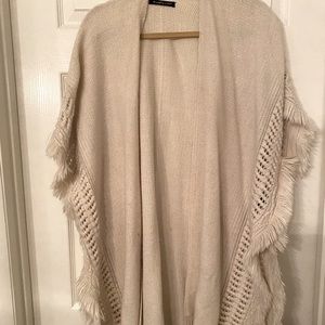 White Fringe Cardigan